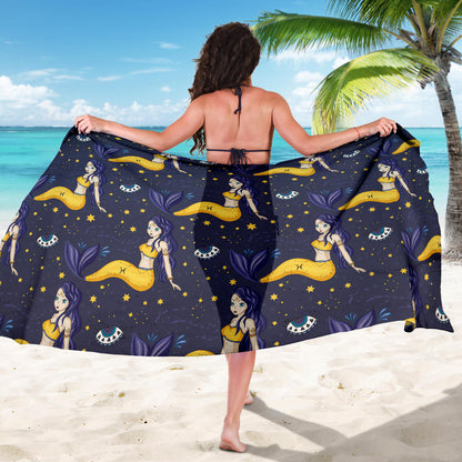 Pisces Pattern Print Design A04 Sarong Pareo Wrap