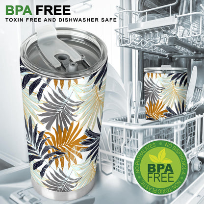 Colorful Tropical Palm Leaves Tumbler