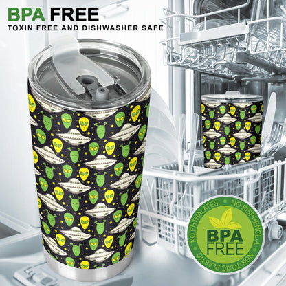 Alien UFO Pattern Tumbler