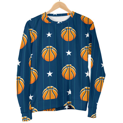 Basketball Star Print Pattern Women Long Sleeve Sweatshirt