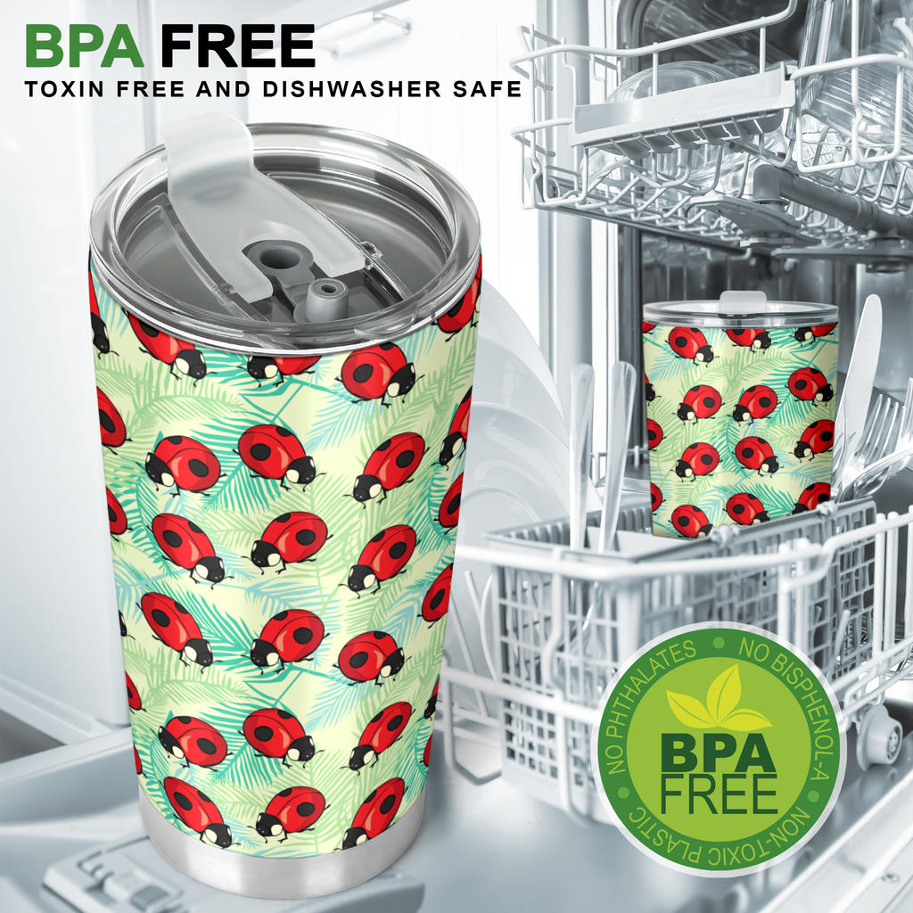 Ladybug Cute Print Pattern Tumbler