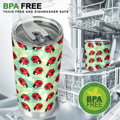 Ladybug Cute Print Pattern Tumbler