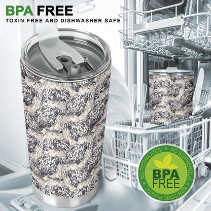 Owl Realistic Themed Design Print Tumbler