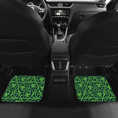Shamrock Themed Print Car Floor Mats Front Back