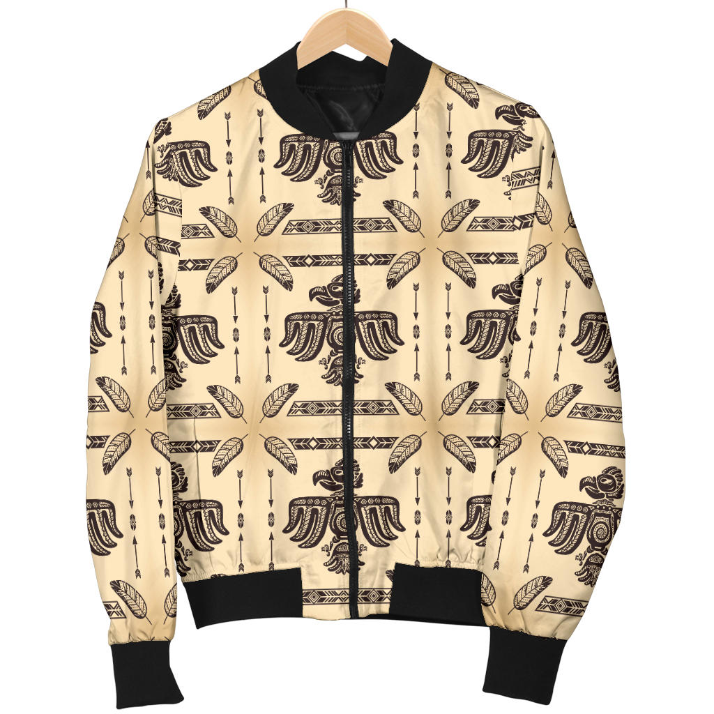 Native American Themed Design Print Men Bomber Jacket