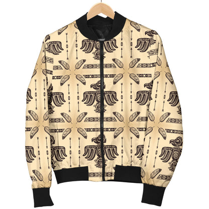 Native American Themed Design Print Men Bomber Jacket