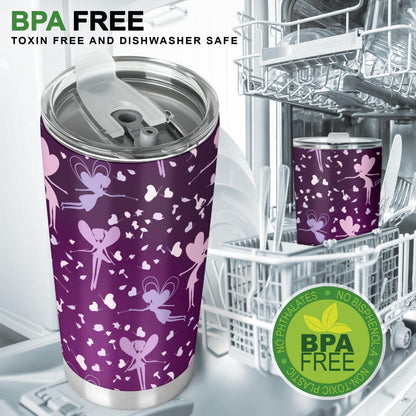 Fairy Pink Print Pattern Tumbler