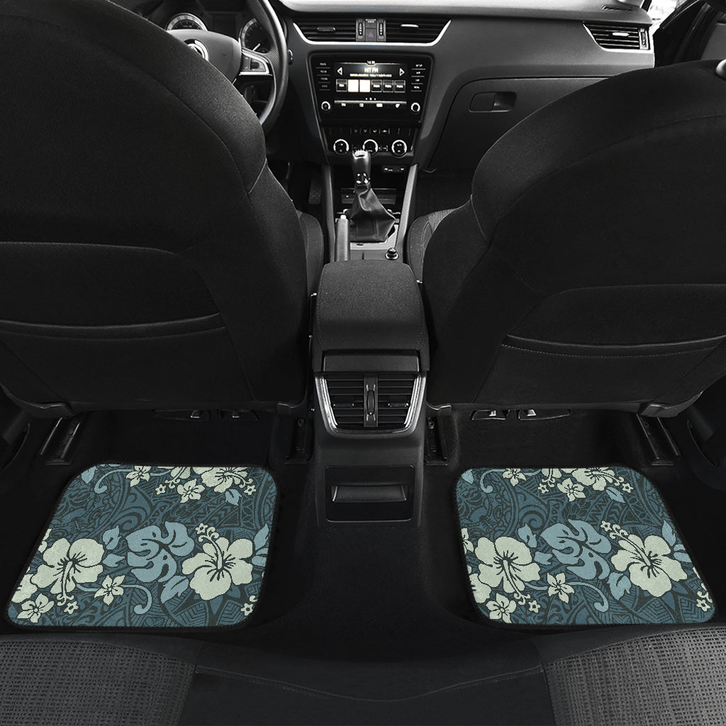 Flower Hawaiian Hibiscus Style Print Pattern Car Floor Mats Front Back