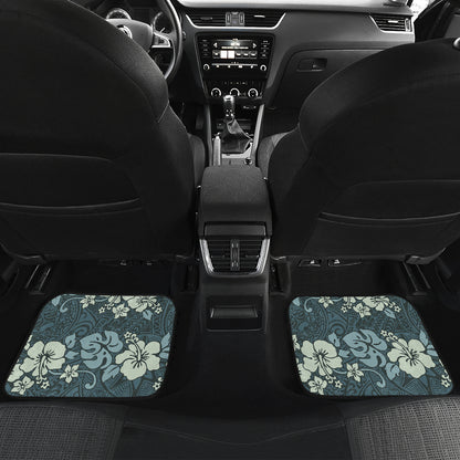 Flower Hawaiian Hibiscus Style Print Pattern Car Floor Mats Front Back