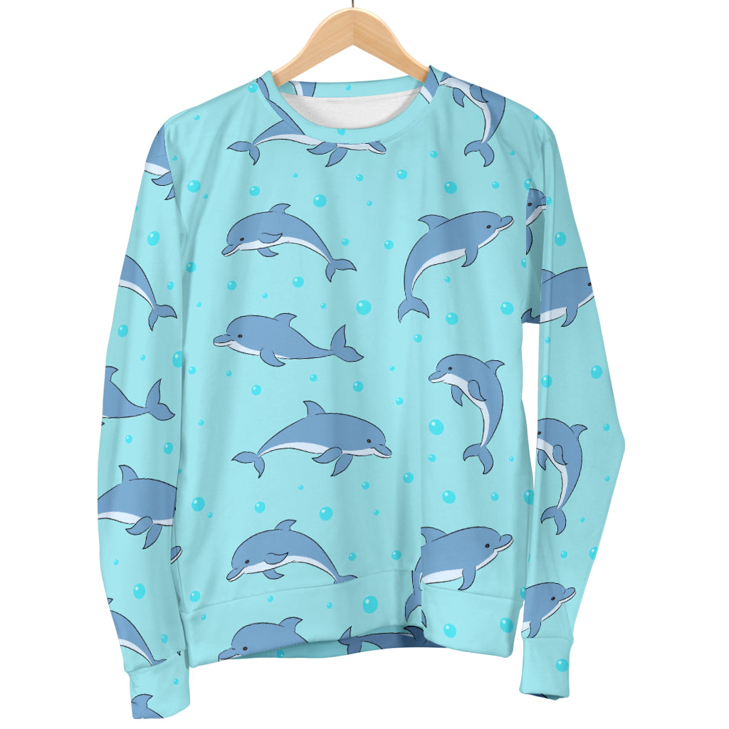 Dolphin Baby Cute Print Pattern Women Long Sleeve Sweatshirt
