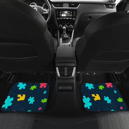 Autism Awareness Colorful Design Print Car Floor Mats Front Back