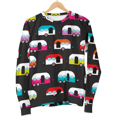 Camper Caravan Pattern Men Long Sleeve Sweatshirt