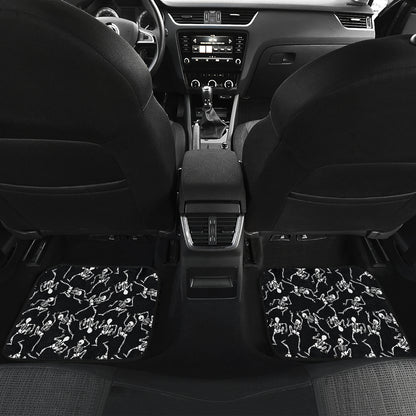Skeleton Style Print Car Floor Mats Front Back