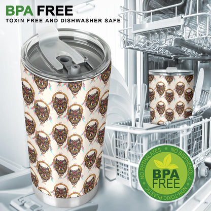 Wolf Tribal Dream Catcher Design Print Tumbler