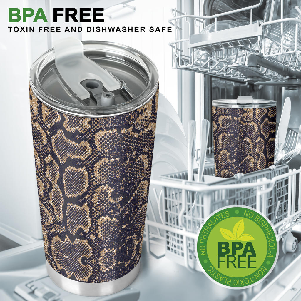 Snake Skin Pattern Print Tumbler