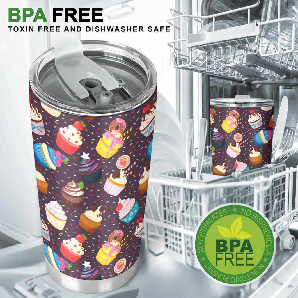 Cupcakes Party Print Pattern Tumbler