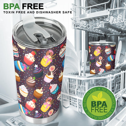 Cupcakes Party Print Pattern Tumbler