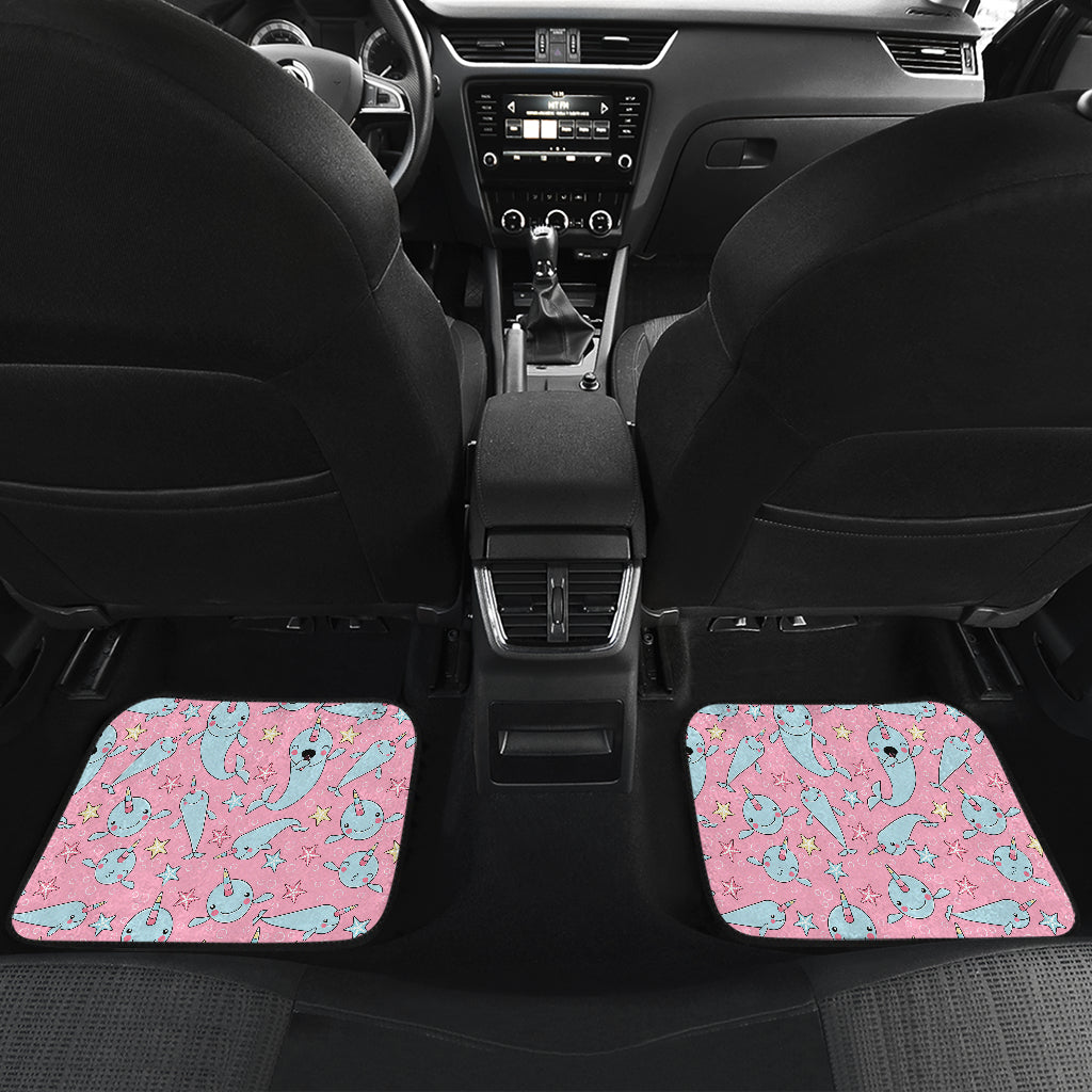 Narwhal Cartoon Cute Print Car Floor Mats Front Back