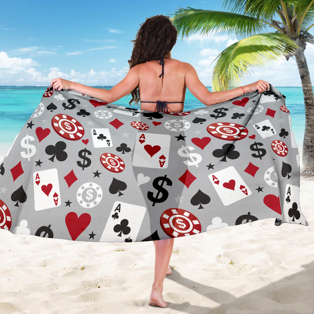 Casino Pattern Print Design 01 Sarong Pareo Wrap