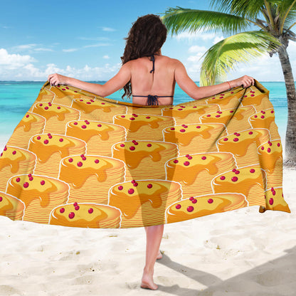 Pancake Pattern Print Design A04 Sarong Pareo Wrap
