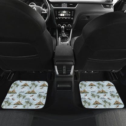 Aloha Hawaii island Design Themed Print Car Floor Mats Front Back