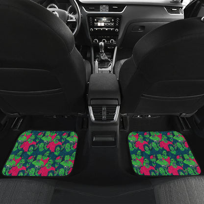 Zombie Themed Design Pattern Print Car Floor Mats Front Back