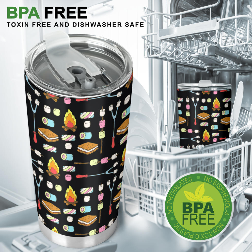 Camping Campfire Marshmallows Tumbler