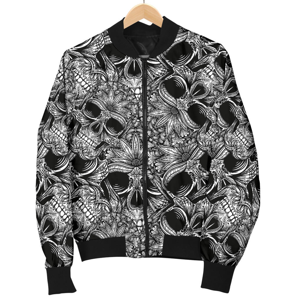 Skull Tattoo Design Print Men Bomber Jacket