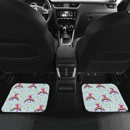 Fairy with Rainbow Print Pattern Car Floor Mats Front Back