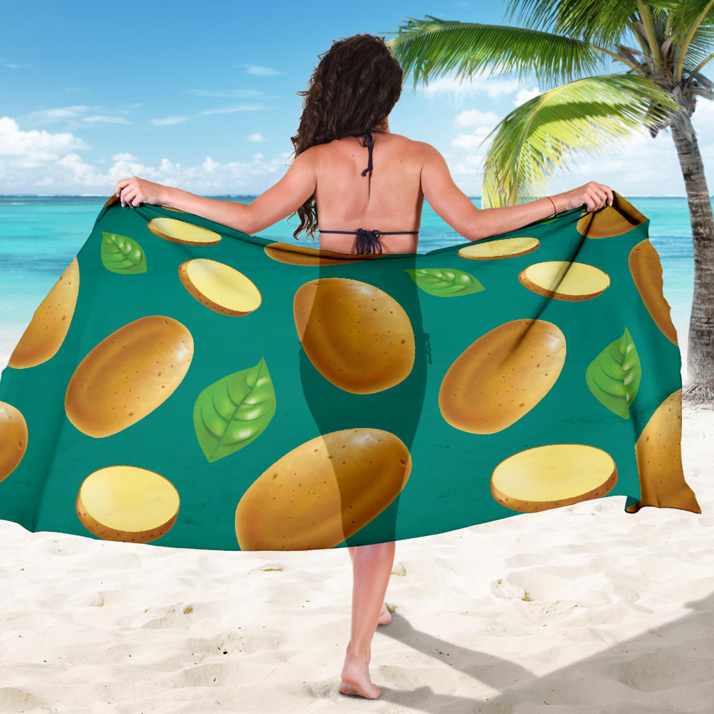 Potato Pattern Print Design A04 Sarong Pareo Wrap