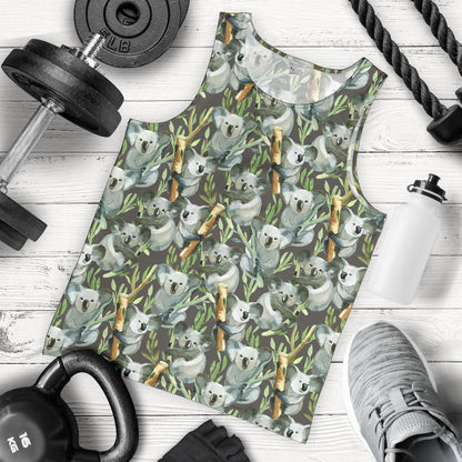 Koala Pattern Design Print Men Tank Top