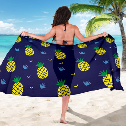Pineapple Pattern Print Design A01 Sarong Pareo Wrap