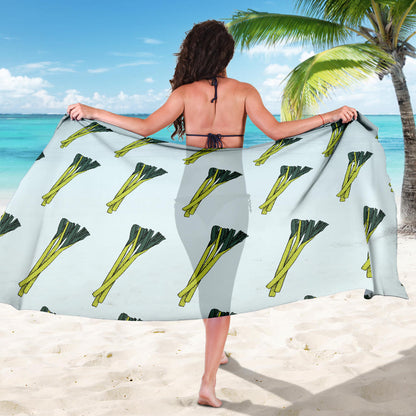 Leek Pattern Print Design 03 Sarong Pareo Wrap