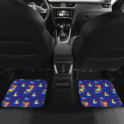 Fairy with Moon Print Pattern Car Floor Mats Front Back