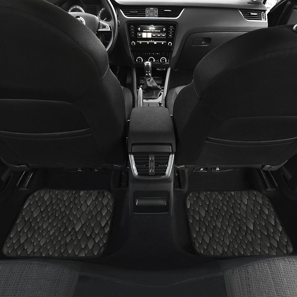 Snake Skin Black Print Car Floor Mats Front Back