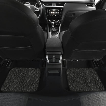 Snake Skin Black Print Car Floor Mats Front Back