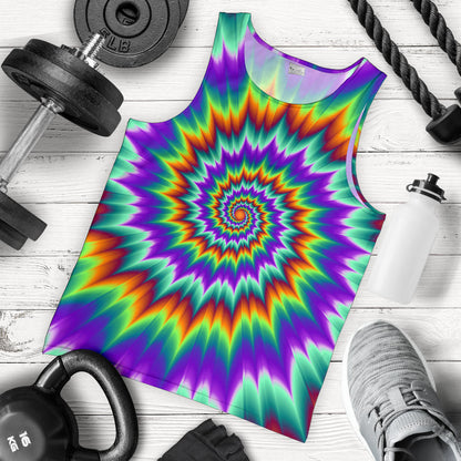 Optical illusion Pulsing fiery spirals Men Tank Top