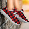 Red Black Buffalo Tartan Plaid Pattern Athletic Shoes