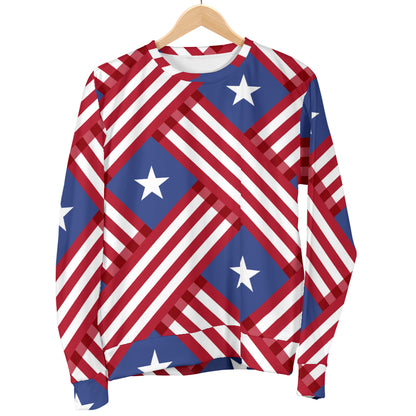 American flag Pattern Women Long Sleeve Sweatshirt