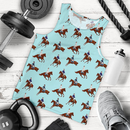 Equestrian Horse Riding Men Tank Top