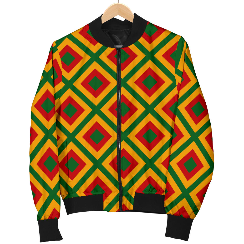 Rasta Reggae Color Cross Men Bomber Jacket