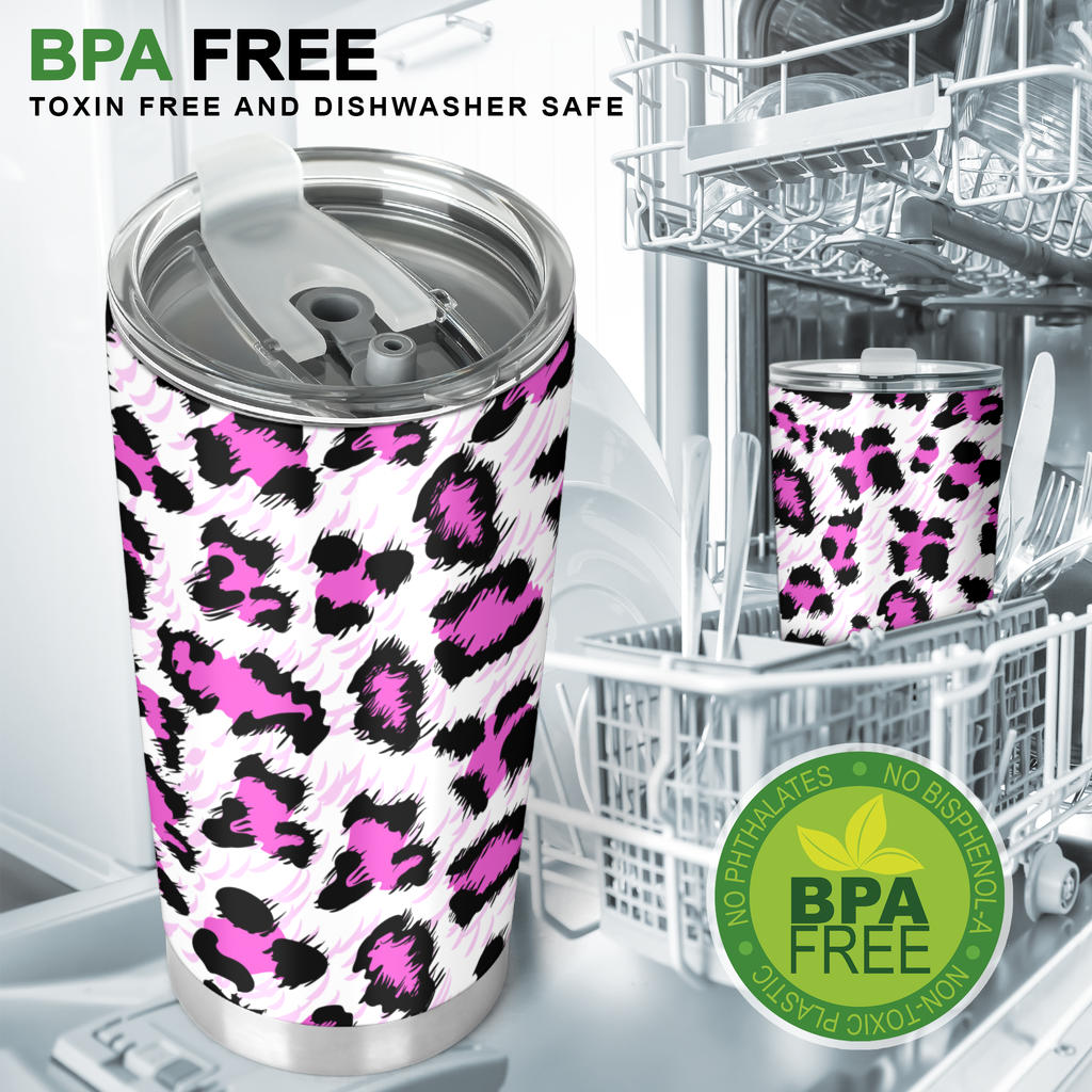 Leopard Pink Skin Print Tumbler