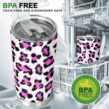 Leopard Pink Skin Print Tumbler
