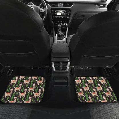 Alpaca Cactus Design Themed Print Car Floor Mats Front Back