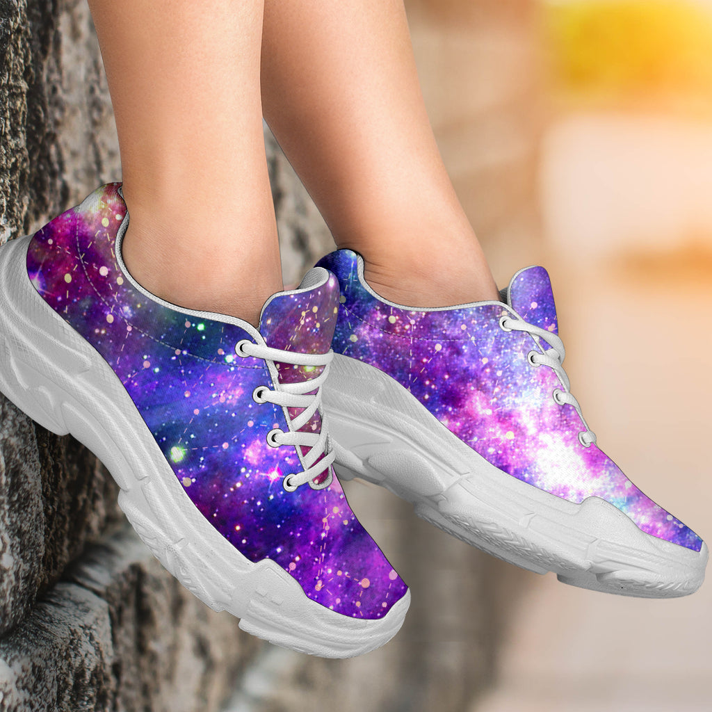 Galaxy Night Stardust Space Print  Chunky Sneakers