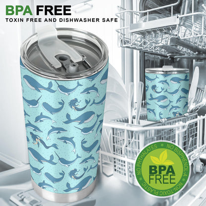 Narwhal Themed Print Tumbler