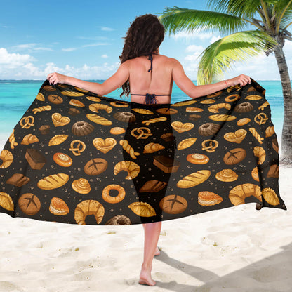 Bread Pattern Print Design 05 Sarong Pareo Wrap