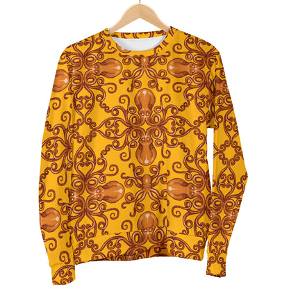 Octopus Background Design Print Women Long Sleeve Sweatshirt
