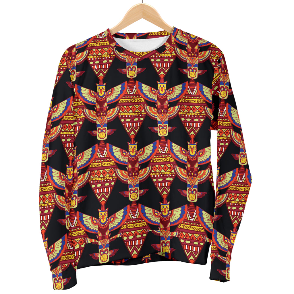 Totem Pole Print Women Long Sleeve Sweatshirt
