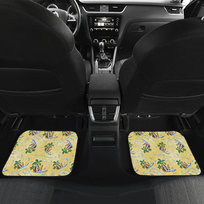 Surf Catch the Wave Design Car Floor Mats Front Back
